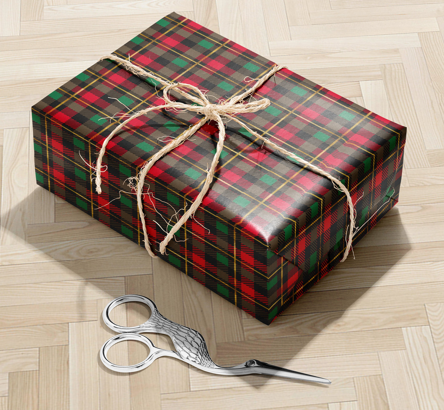 Traditional Christmas Plaid Wrapping Paper