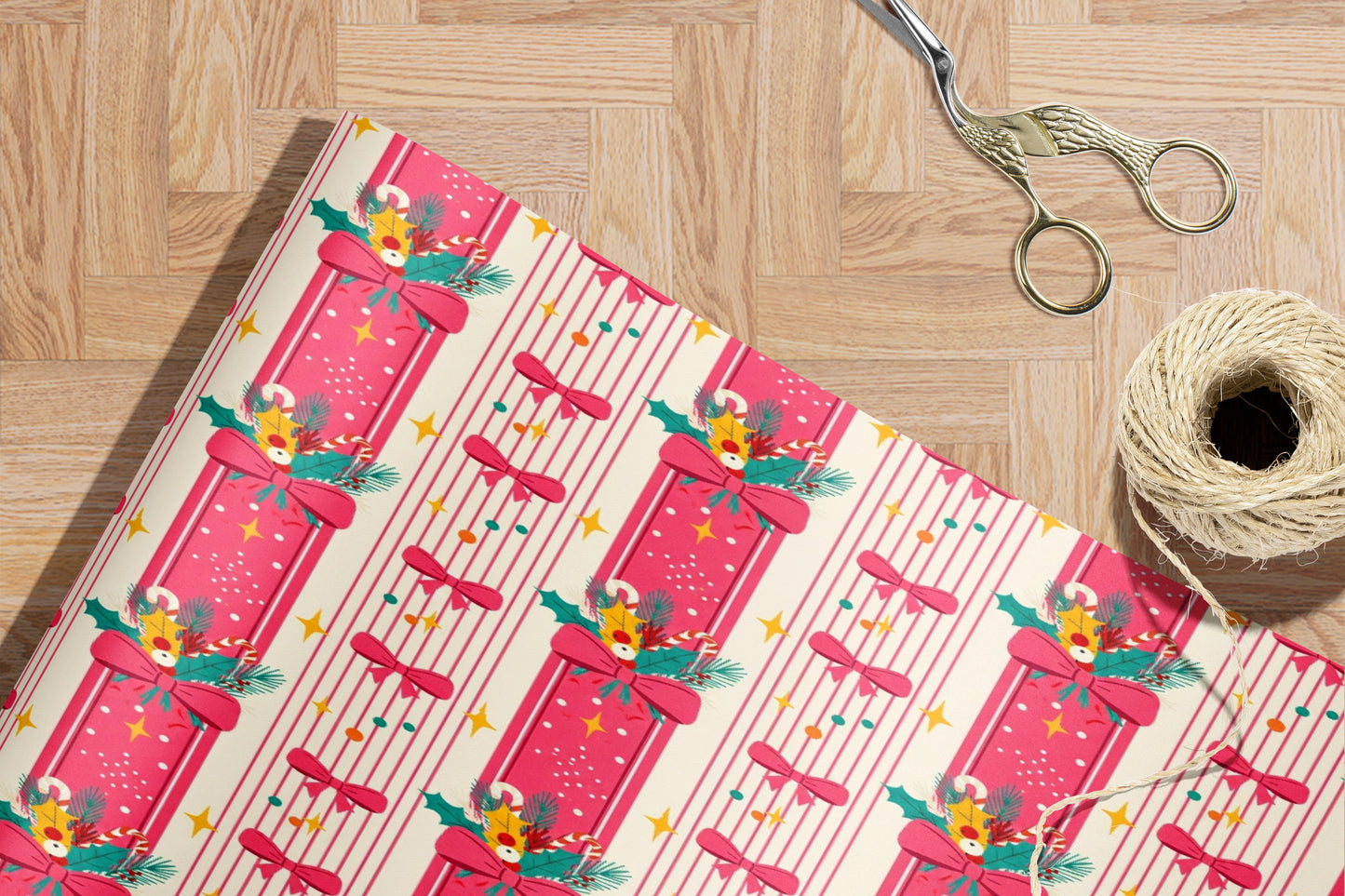 Festive Pink Wrapping Paper