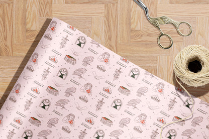 Romantasy Fireheart Wrapping Paper - MagicMerchEmporium