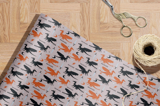 BookTok Dragon Wrapping Paper - MagicMerchEmporium