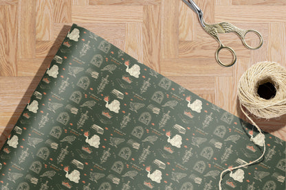 Light Green Aelin Galathynius Wrapping Paper - MagicMerchEmporium
