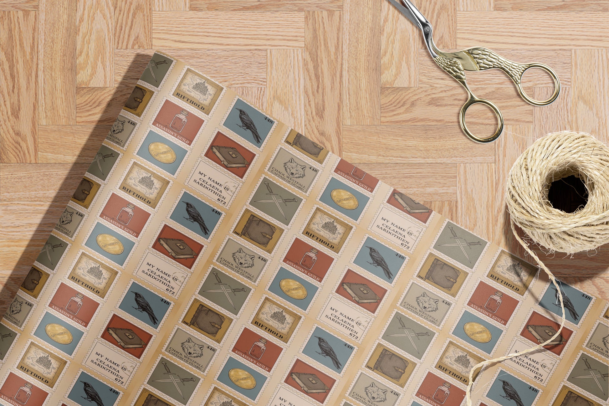 Chaol Westfall stamp Wrapping Paper - MagicMerchEmporium