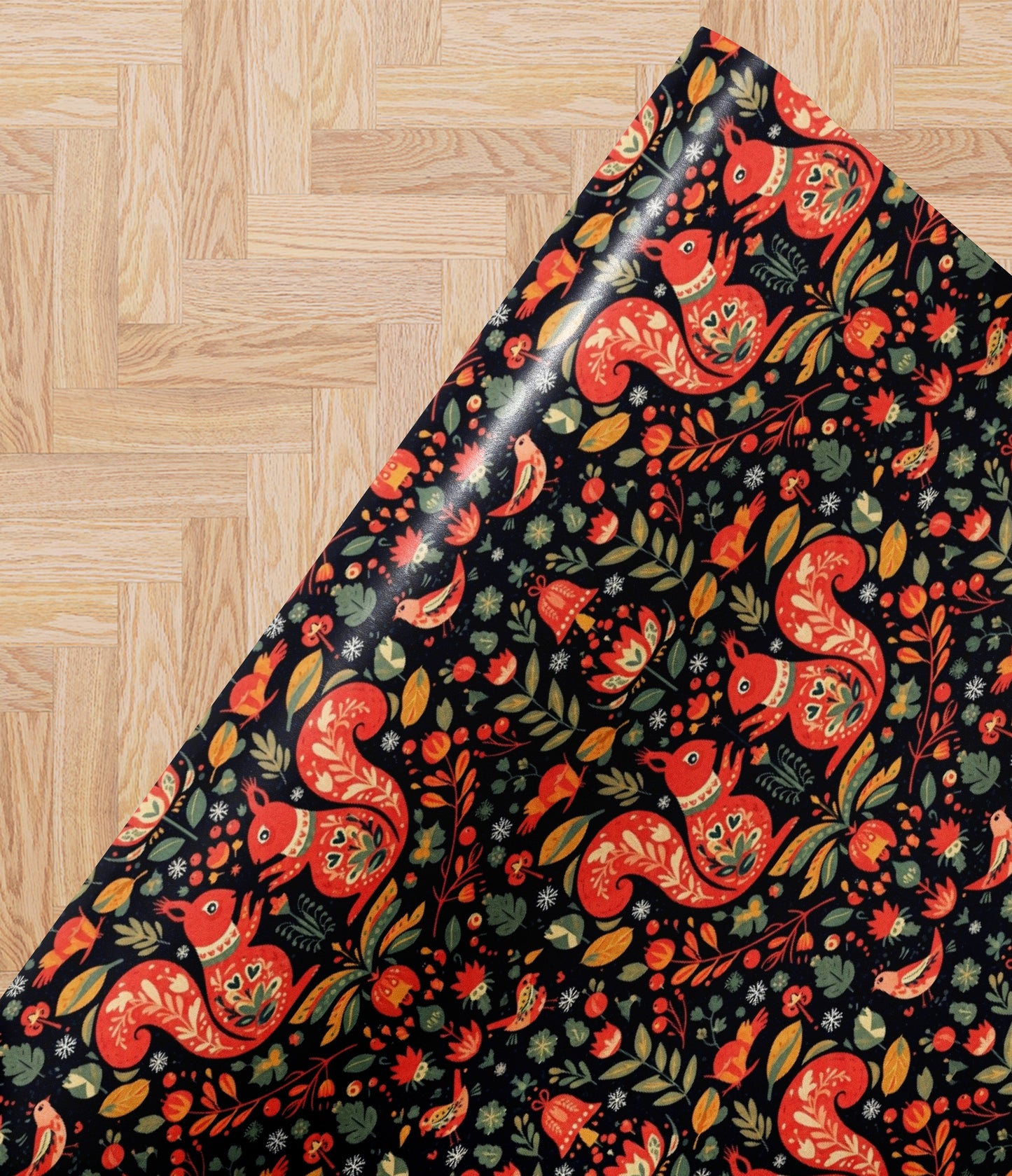Scandinavian Folk Art Wrapping Paper