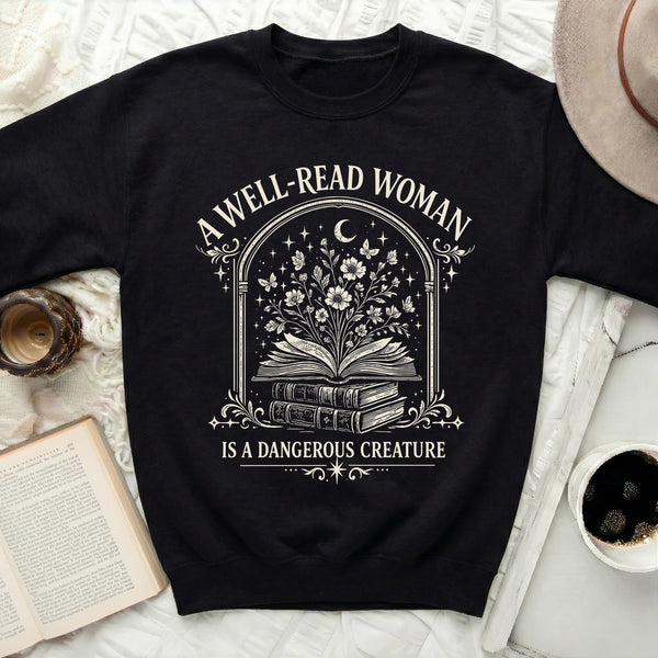 A Well-Read Woman Sweatshirt in Black