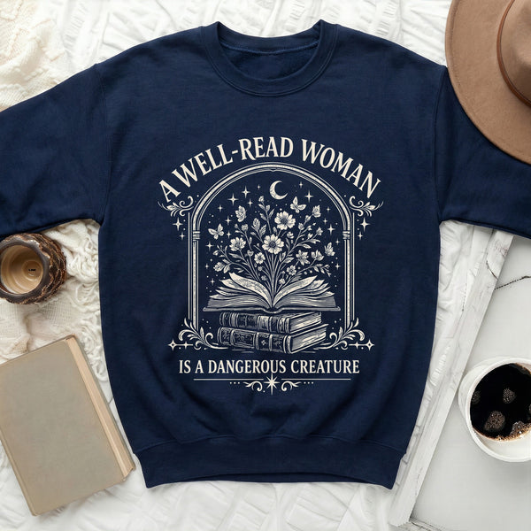 A Well-Read Woman Sweatshirt in Navy