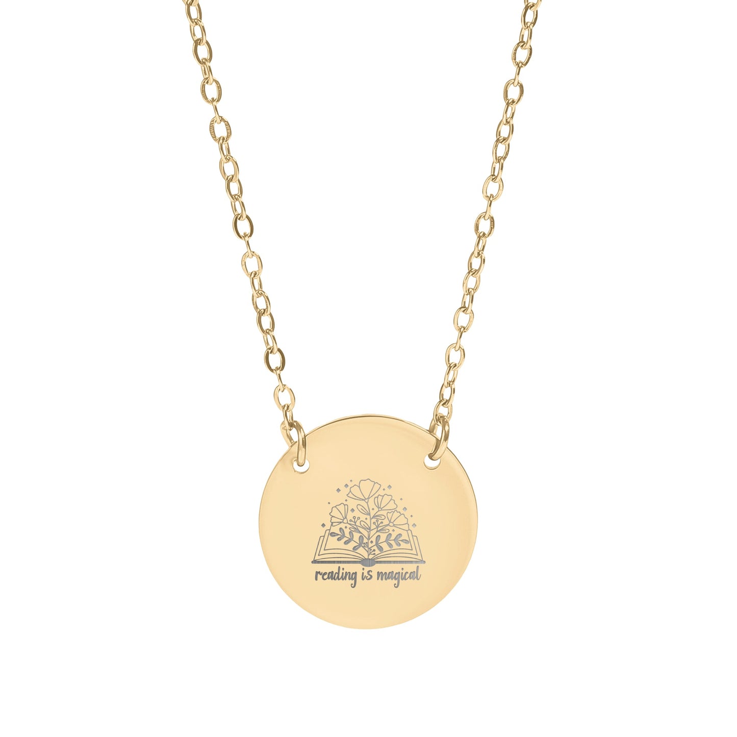 Reading is Magical Golden Necklace for Book Lovers