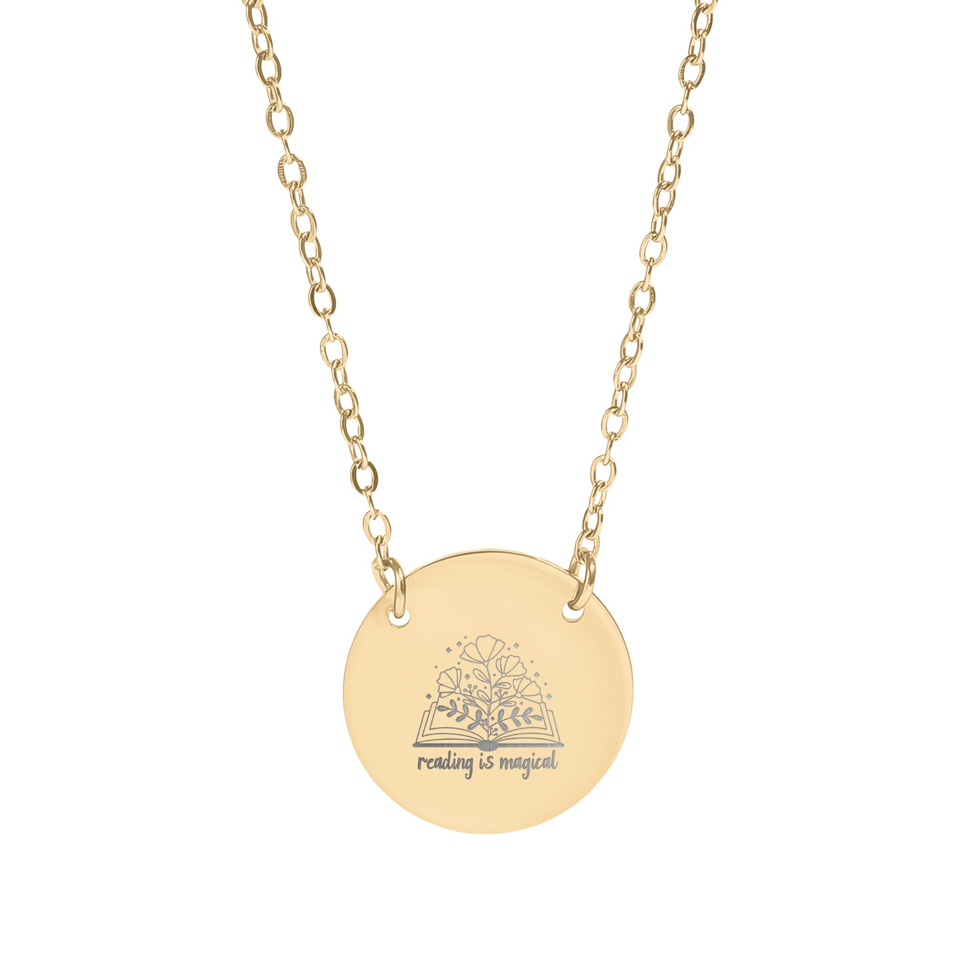 Reading is Magical Golden Necklace for Book Lovers