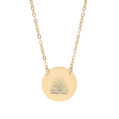 Reading is Magical Golden Necklace for Book Lovers