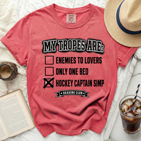 My Tropes Are: Hockey Captain Simp Tee in Watermelon