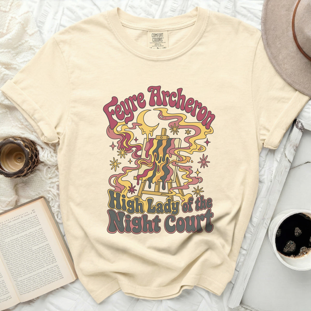 Feyre Archon High Lady of the Night Court graphic t-shirt.