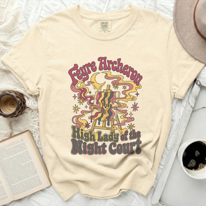 Feyre Archon High Lady of the Night Court graphic t-shirt.