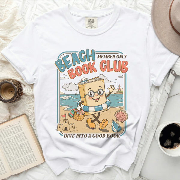 Beach Book Club Member Tee in White