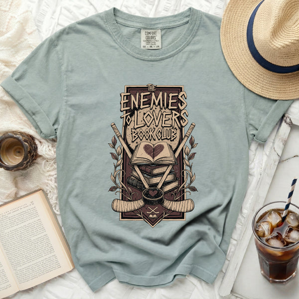 The Enemies To Lovers Book Club Tee in Bay