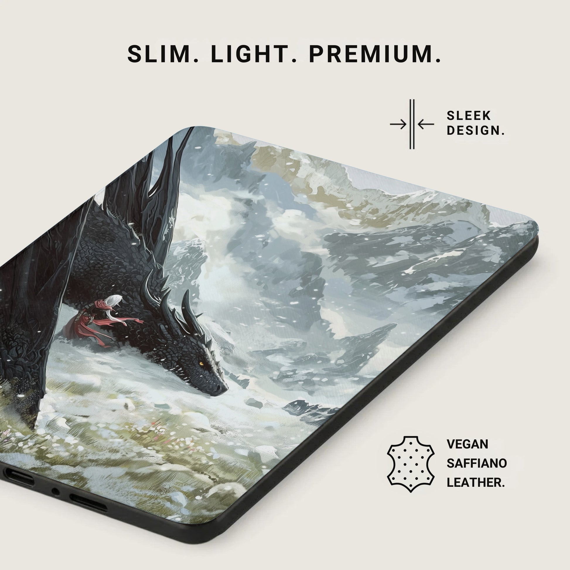 Epic Black Dragon Rider Frozen Mountain Design product type