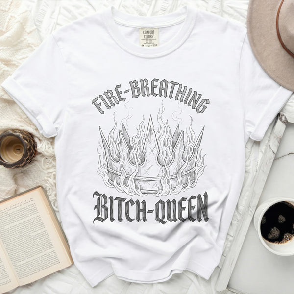 Sketch Bitch-Queen Tee in White