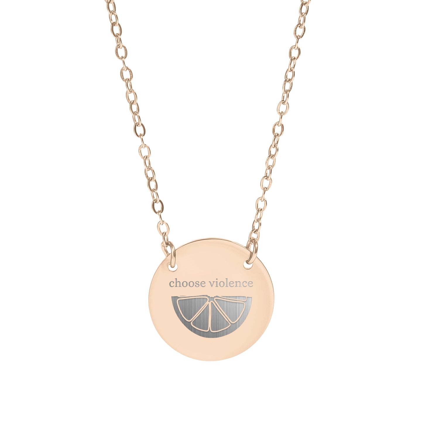 Choose Violence Pendant Necklace Stylish Fashion Accessory