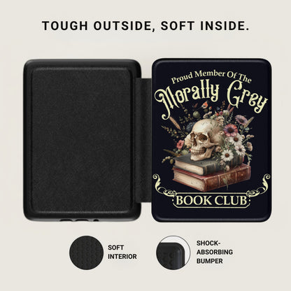Morally Grey Book Club Skull Flowers Shock-Absorbing product type