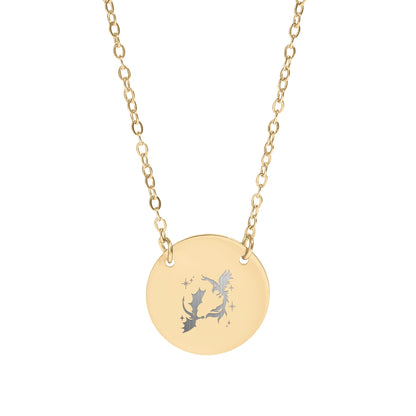 Elegant Gold Pendant Necklace with Star Accents