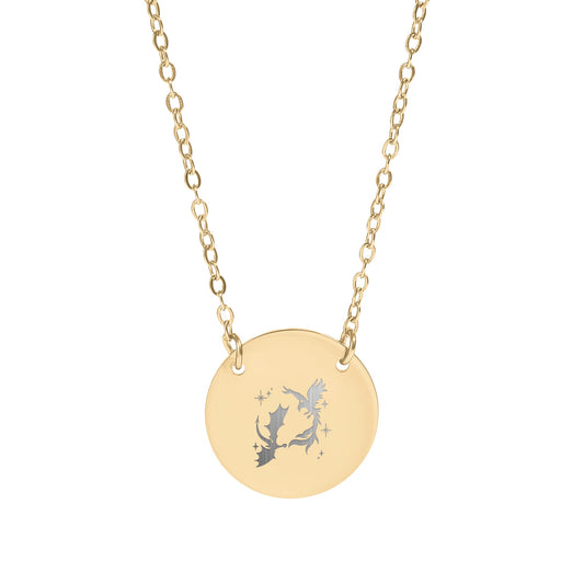 Elegant Gold Pendant Necklace with Star Accents