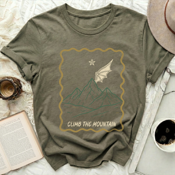 Dragon Wing Peak Tee in Military Green