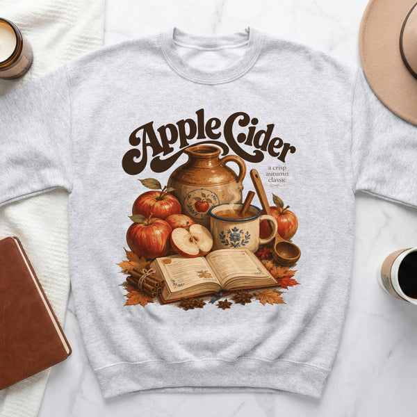 Vintage Apple Cider Sweatshirt in Ash