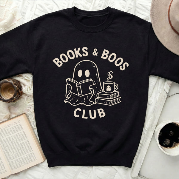 Books & Boos Club Sweatshirt in Black