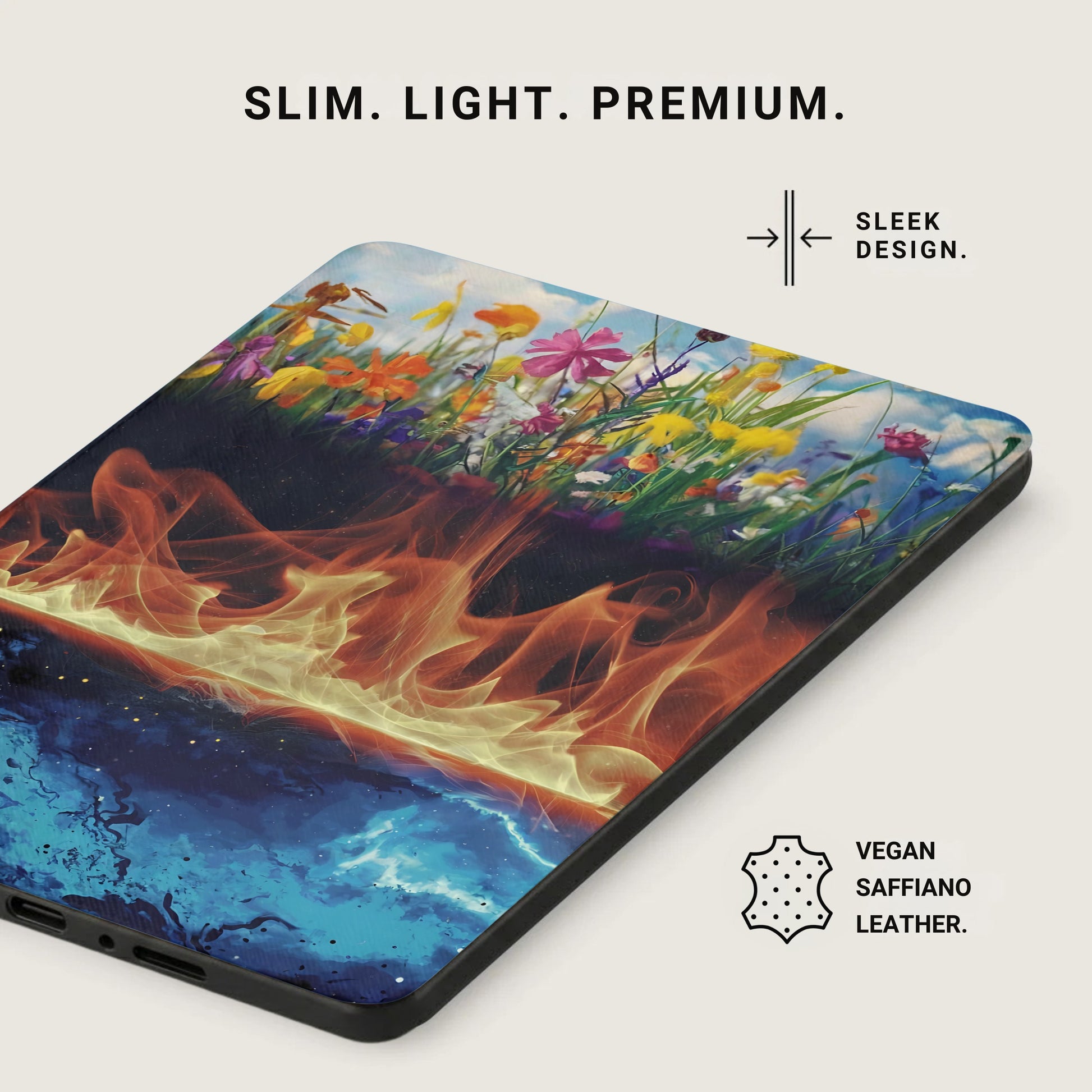 Colorful Flowers Fire Water Swirl Abstract Design product type