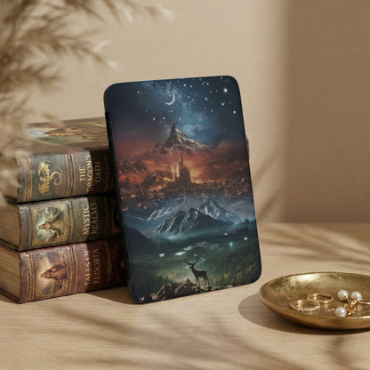 Mystical Mountain City Night Sky Deer Magical product type