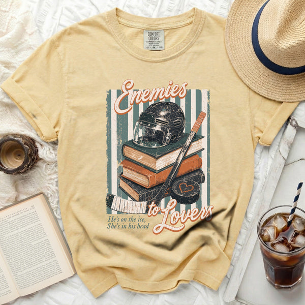 Vintage Enemies to Lovers Hockey Tee in Butter