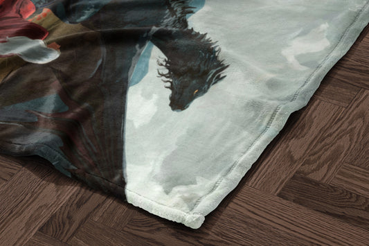 Fantasy Dragon and Knight Design Blanket