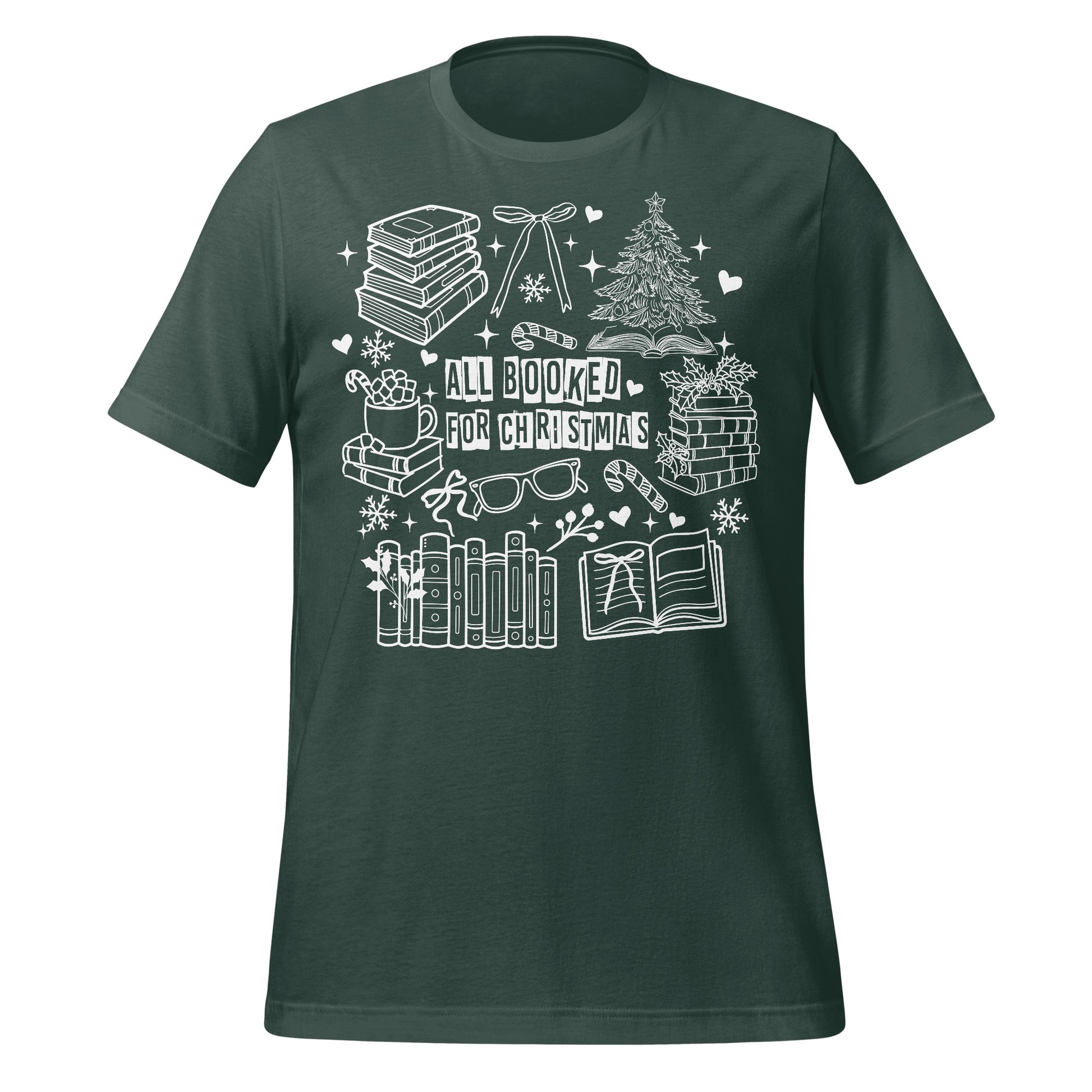 All Booked for Christmas Graphic T-shirt