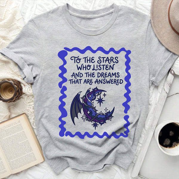 Bookish Night Court Tee in Athletic Heather