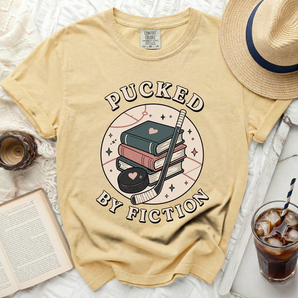 Pucked By Fiction Hockey Tee in Butter