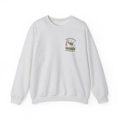 Cozy gray sweater with a small reading duck graphic