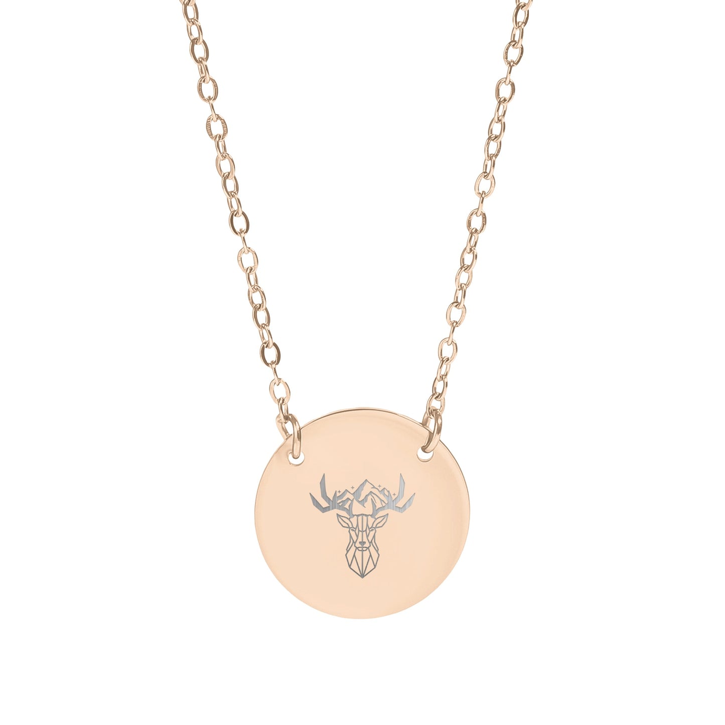 Stag Throne of Glass Circle Necklace - MagicMerchEmporium