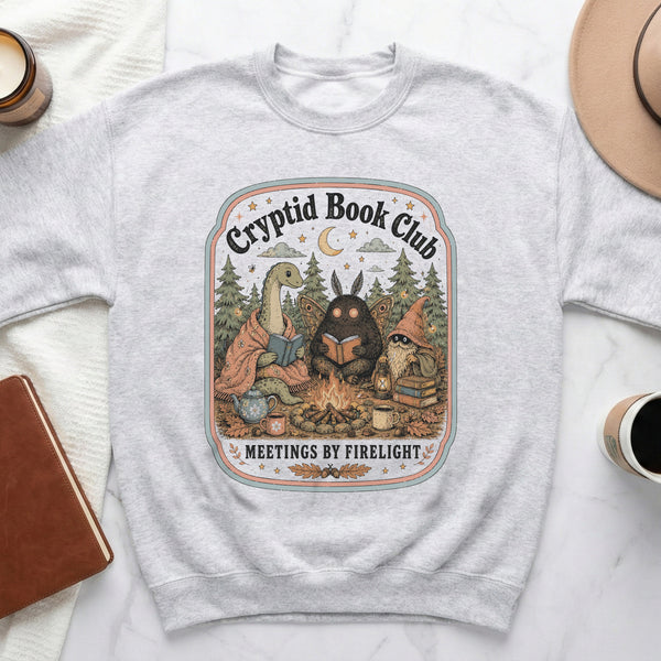 Cryptid Book Club Sweatshirt in Ash