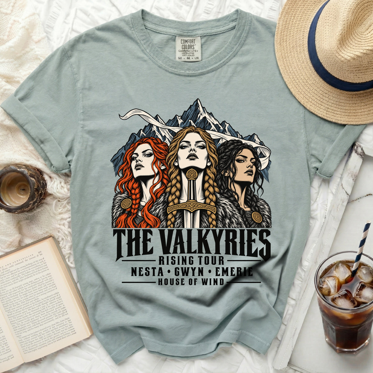 The Valkyries Rising Tour Nesta, Gwyn, Emerie, House of Wind graphic t-shirt.