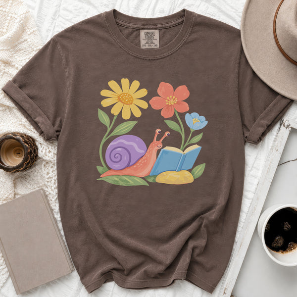 Reading Snail Tee in Espresso