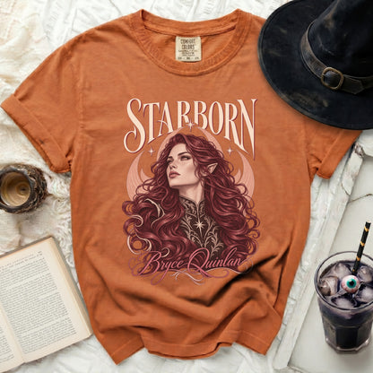 Orange t-shirt with "STARBORN" and "Bryce Quinlan" graphic.