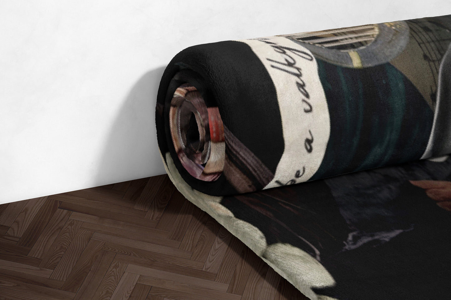 Luxurious Rolled Up Artistic Printed Blanket