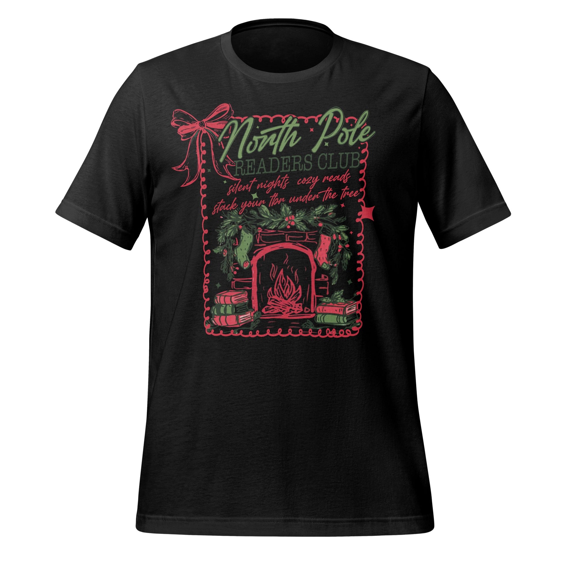 North Pole Readers Club Cozy Nights Black T-Shirt