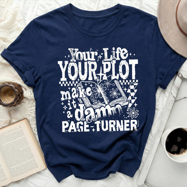 Your Life Your Plot Tee in Navy