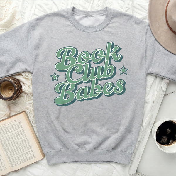 Book Club Babes Sweatshirt in Sport Grey