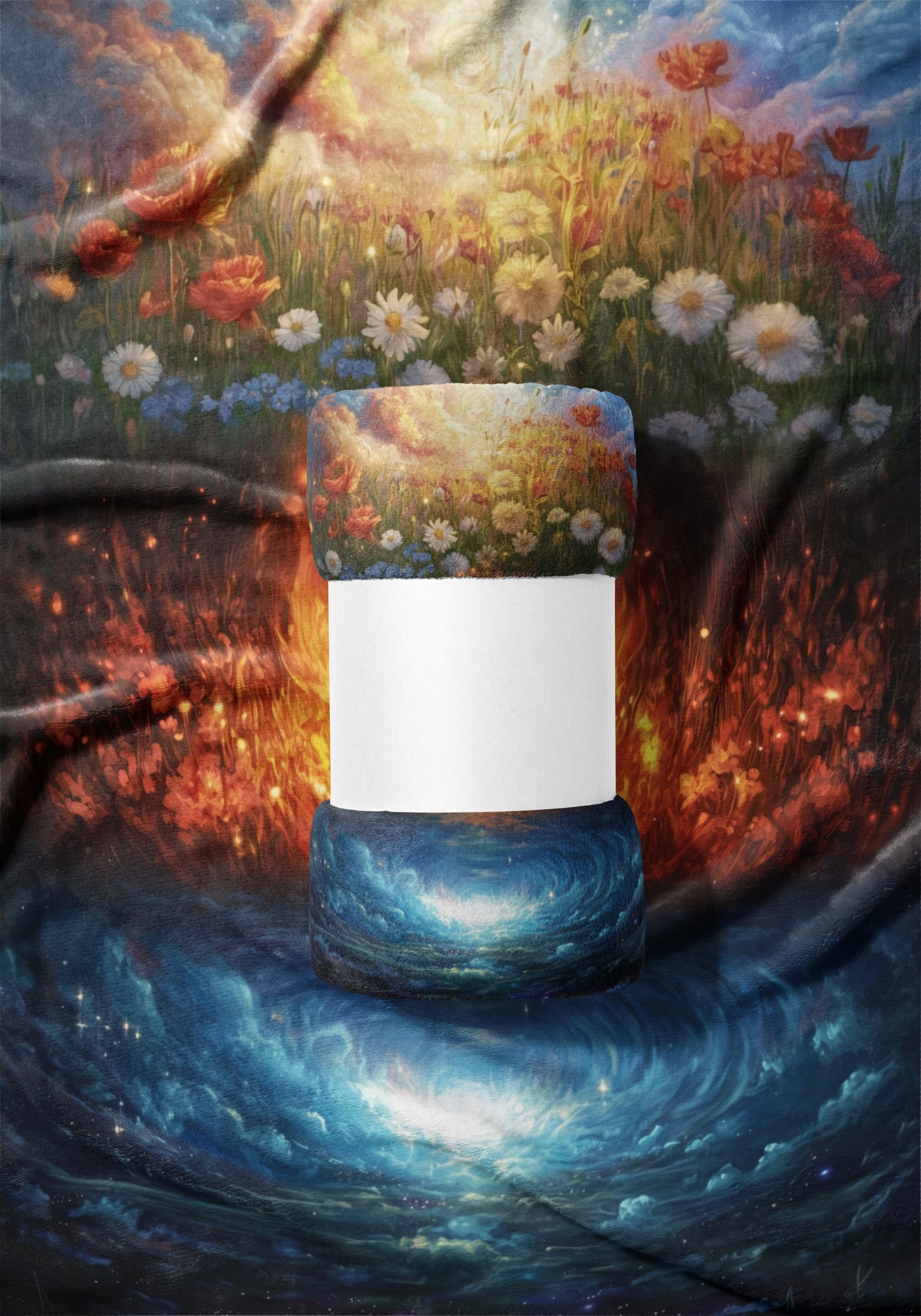 Vibrant Cosmic Floral Design Blanket for Cozy Nights