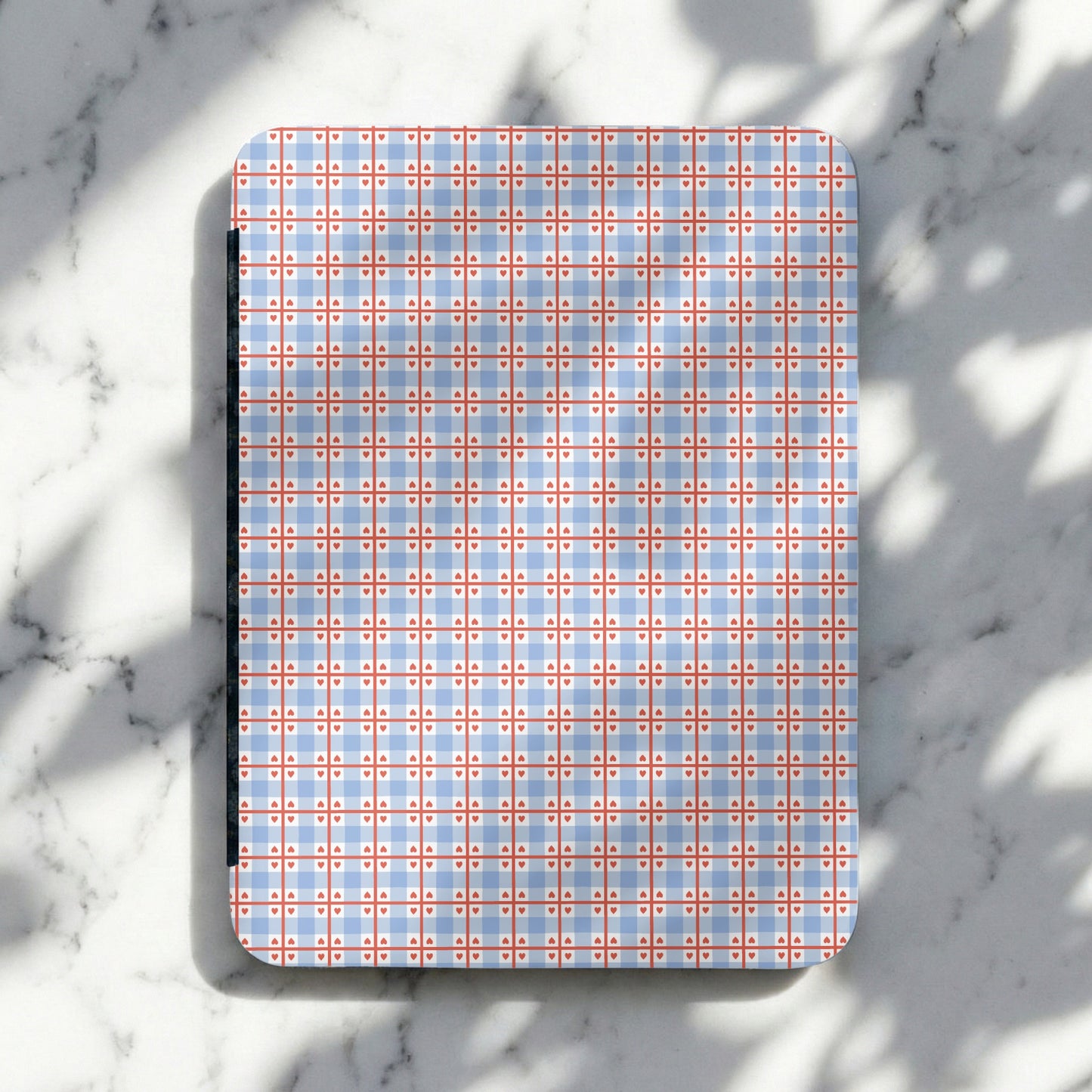 Blue and Red Checkered Design Personalized Notebook