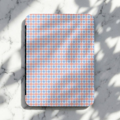 Blue and Red Checkered Design Personalized Notebook