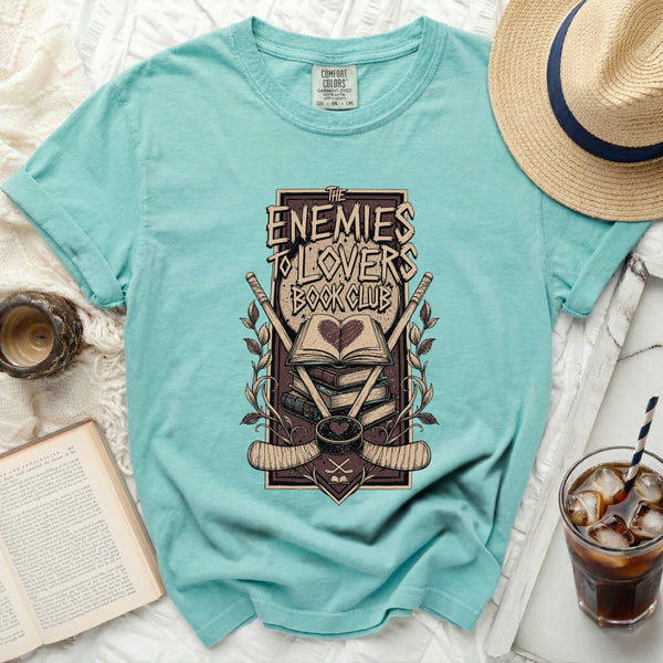 The Enemies To Lovers Book Club Tee in Island Reef