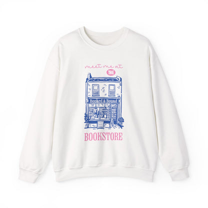 Meet Me at the Bookstore Graphic Print Sweatshirt