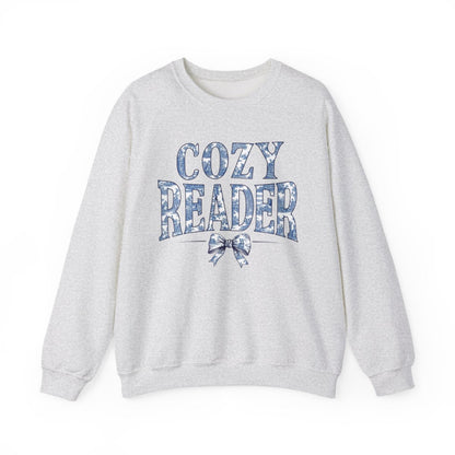 Cozy Reader Graphic Sweatshirt Perfect for Book Lovers