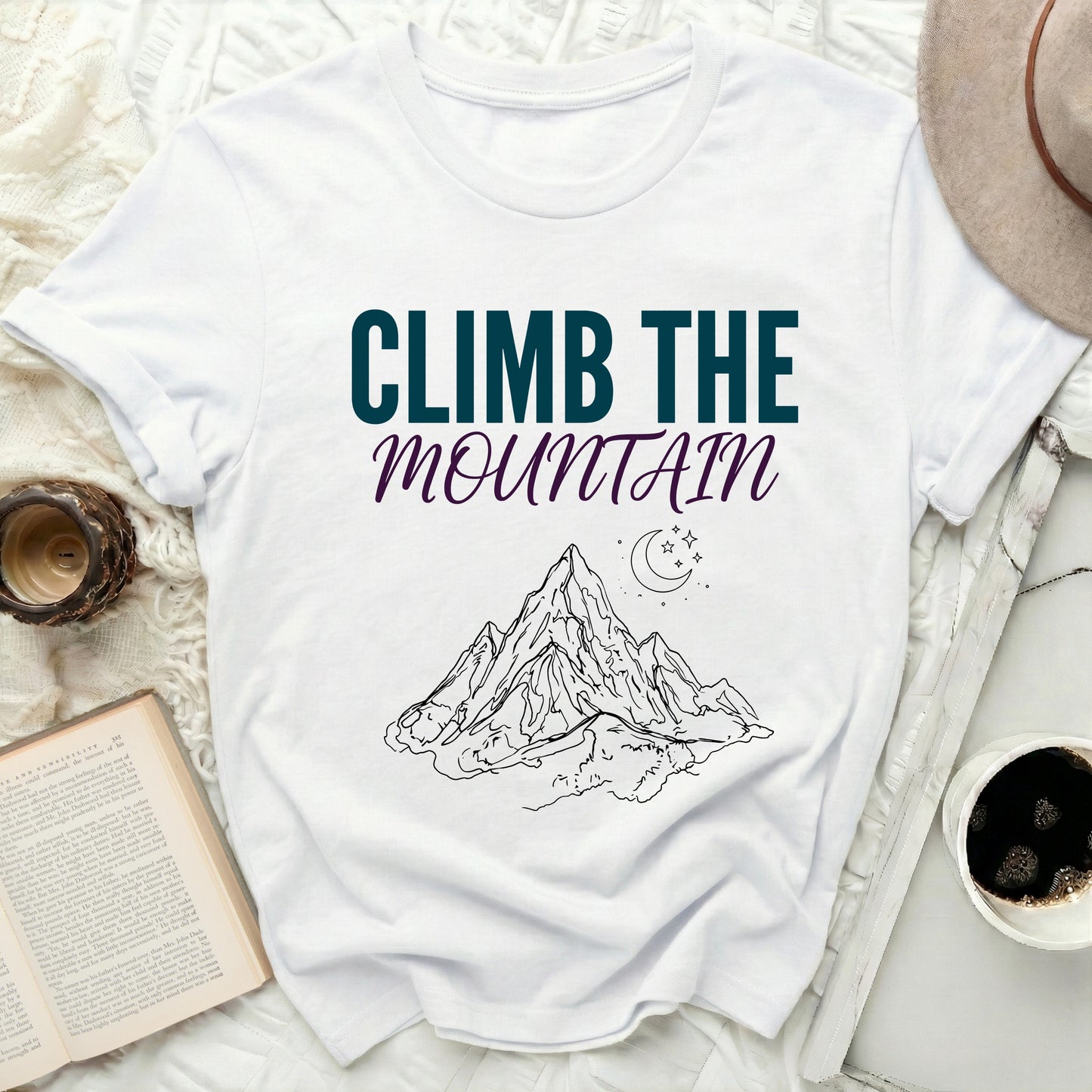 CLIMB THE MOUNTAIN Graphic Peak Adventure product type